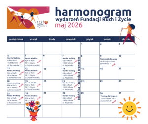 Bezpłatne zajęcia Nordic Walking i treningi biegowe w Gdyni oraz Baninie – Harmonogram Maj 2026